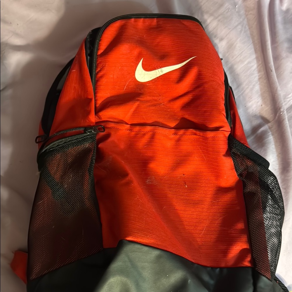 Nike Red and Black Sporty Backpack